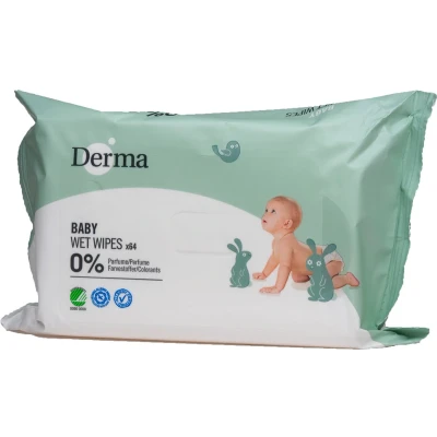 Afbeelding van Derma Eco Billendoekjes 64 doekjes