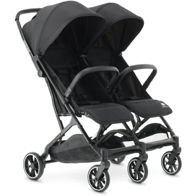 Afbeelding van Deryan Luxe Rolo X2 Dubbele Buggy Duo Zwart