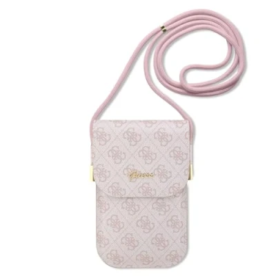 Afbeelding van Guess 4G Vintage Script Logo Tas (Scherm tot 7 Inch) Roze