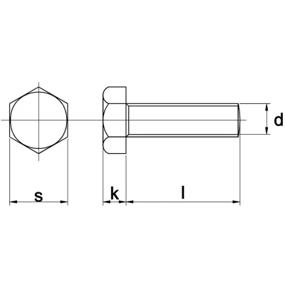 Afbeelding van Kelfort Zeskanttapbout staal 8.8 verzinkt m18 x 50mm