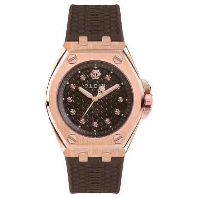 Afbeelding van Philipp Plein Extreme Lady PWJAA0422 Horloge Siliconen Bruin Ø 38 mm