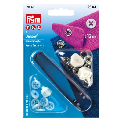 Afbeelding van Prym 390611 naadloze jersey drukknop VA 12 mm blauw