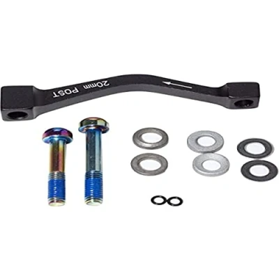 Afbeelding van Sram adapter 20P DB 180mm V/160mm achter zwart/rainbow