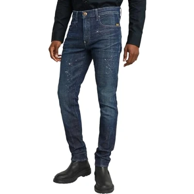 Image de G STAR Jean skinny Revend FWD pour homme, Vert (Antique Painted Cosmic Blue D20071 d441 h093), 31W / 32L