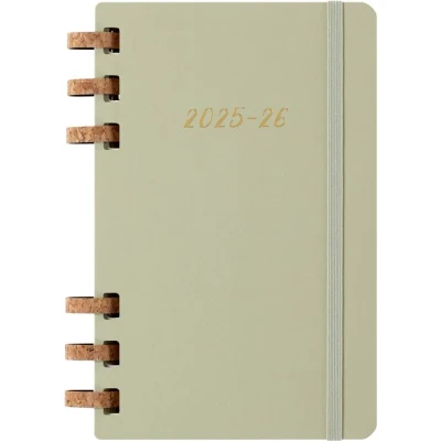Image de Agenda civil à spirales Moleskine Académique 12 mois Semainier et Mensuel Grand Format Rigide Vert Kiwi