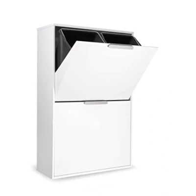 Afbeelding van Arregui Ecoclas CR601 E Afvalemmer van staal met 4 vakken, x 17 liter (68 l), wit