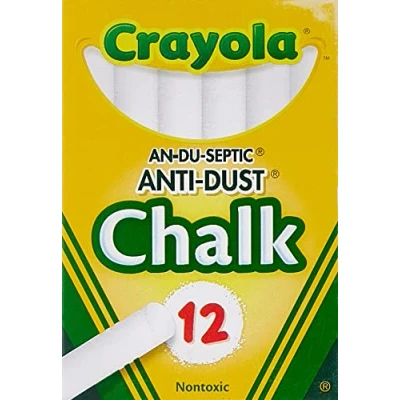 Afbeelding van Crayola Krijtstiften, niet giftig, 50 1402, wit, 12 stuks