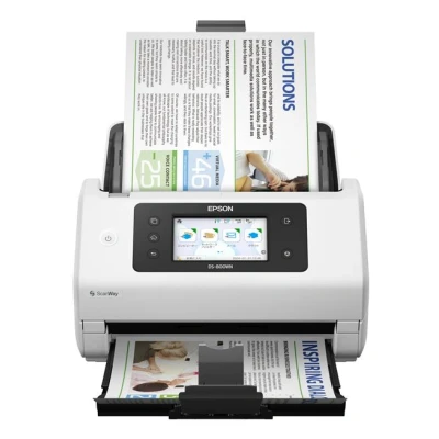 Image de Epson WorkForce DS 800WN Scanner de documents Recto verso A4/Legal 600 dpi x jusqu&#039;à 50 ppm (mono) / (couleur) Chargeur automatique (100 feuilles) 8000 pages par jour USB 3.2 Gen 1x1, Gigabit