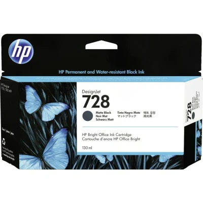 Afbeelding van HP 3WX25A (728) Inktcartridge Mat zwart Hoge capaciteit