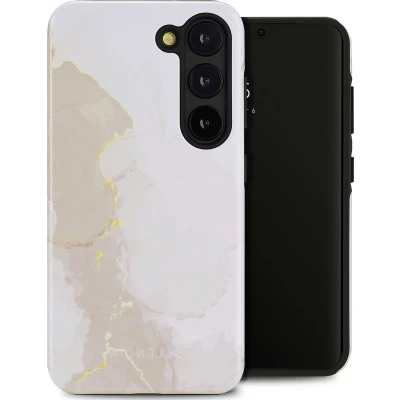 Afbeelding van Selencia Hoesje Geschikt voor Samsung Galaxy S23 Vivid Backcover Marble Light Brown