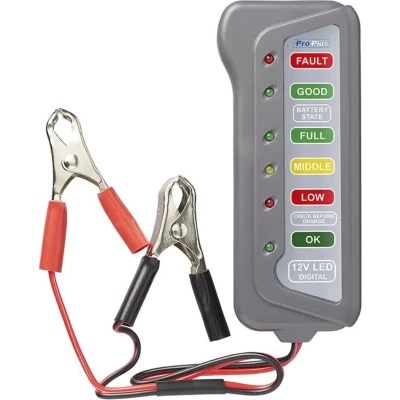 Afbeelding van ProPlus Accutester 12V Spanning Controleren Batterij en Dynamo Status Testen Multimeter