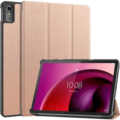 Afbeelding van iMoshion Tablet Hoes Geschikt voor Lenovo Tab M10 5G Trifold Bookcase Rosé goud