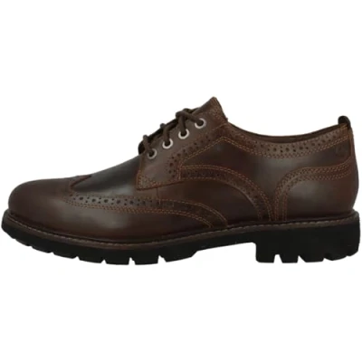 Afbeelding van Clarks Batcombe FAR Veterschoenen, Heren, Maat: 41.5, Dark tan lea Leer