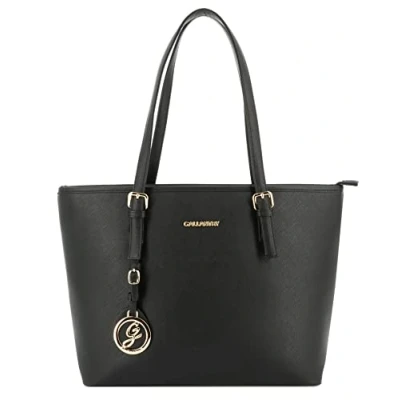 Afbeelding van Gallantry handtas voor dames, grote inhoud, A4 formaat, middelbare school draagtas, schoudertas de stad, maat XL, aktetas werk, hard PU leer, elegant, chic, Zwart