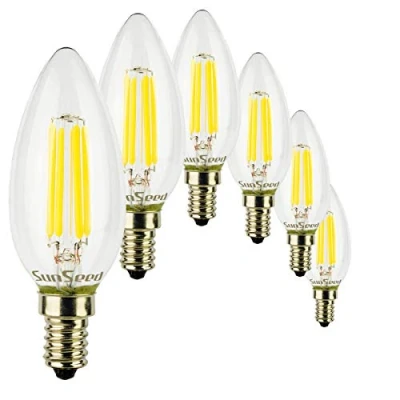Afbeelding van SunSeed 6 x LED kaarslampen, E14, 4 W, equiv. 40 natuurlijk wit, 4000 K