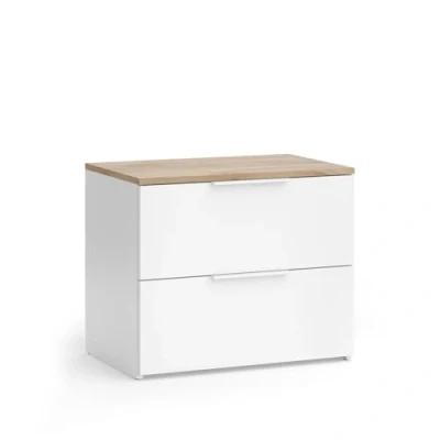 Afbeelding van Vicco Ladekast Wido, Wit/Sonoma/Sonoma, 60 x 50 cm met deur