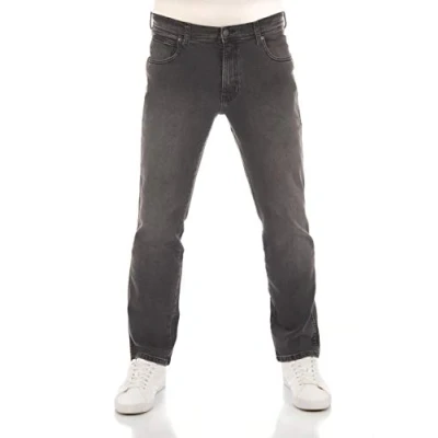 Afbeelding van Wrangler Heren Jeans Broeken Texas Stretch regular/straight Fit Grijs Volwassenen Denim Jeansbroek