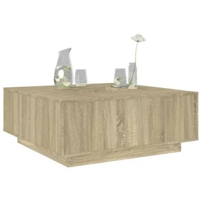 Afbeelding van vidaXL Salontafel 100x100x40 cm bewerkt hout sonoma eikenkleurig