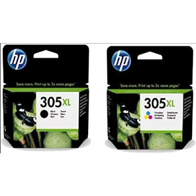 Afbeelding van Vertrieb durch Siegshop 305XL multipack zwart + gekleurde inkt 3YM62AE 3YM63AE distributie door DeskJet 2700 2720 verkocht e geel