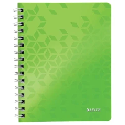 Afbeelding van Notitieboek Leitz WOW A5 lijn spiraal PP groen