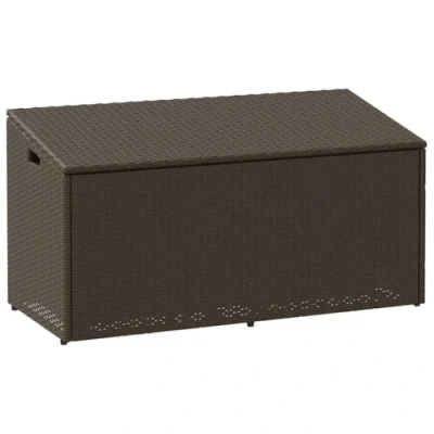 Afbeelding van Tuinbox 110x50x58 cm poly rattan bruin