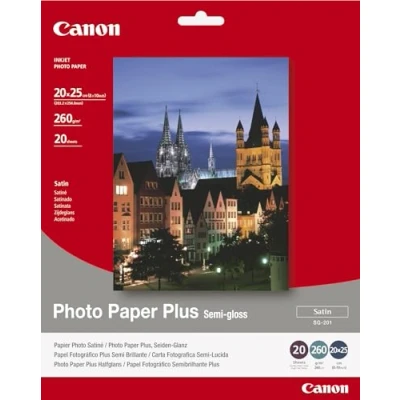 Afbeelding van Canon SG 201 photo paper plus semi gloss 260 grams 20 x 25 cm (20 vel) Fotopapier