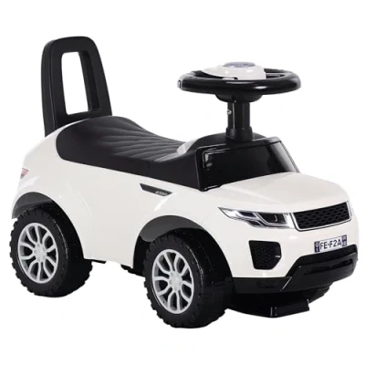 Afbeelding van HOMCOM Kinderauto, 12 36 maanden, toeter, wit