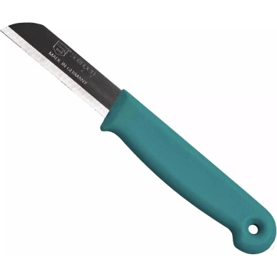 Afbeelding van Solingen Schilmesje RVS Glad 16 cm met &quot;Blade Cover&quot; Donker Groen
