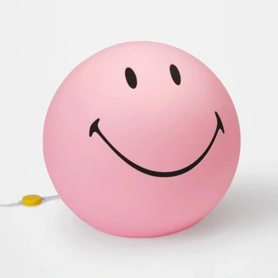 Afbeelding van Smiley lamp XL roze led