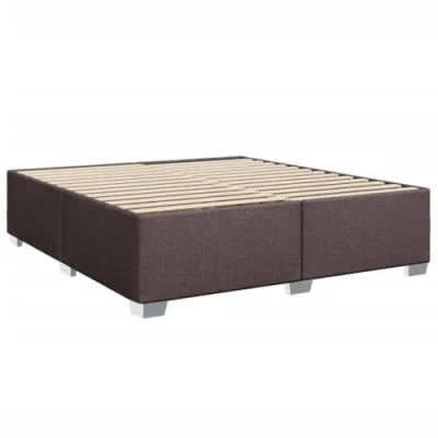 Afbeelding van vidaXL Bedframe zonder matras stof donkerbruin 200x200 cm