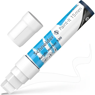 Afbeelding van Schneider acrylmarker Paint it 330 15mm wit S 120349