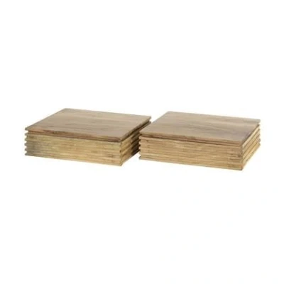 Afbeelding van Giga Meubel Nachtkastje Acaciahout Set van 2 30x25x8cm