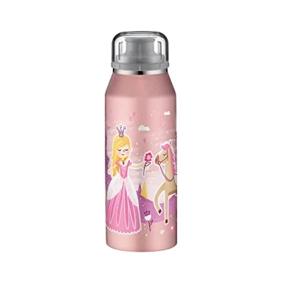 Afbeelding van alfi Kids ISO BOTTLE Fairytale Princess thermosfles van roestvrij staal, voor kinderen, volledig lekvrij, met schroefdop, houdt 12 uur warm en 24 koud