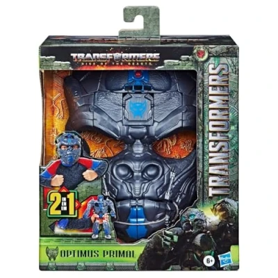 Image de Figurine Transformers Rise of the Beasts Masque convertible Optimus Primal 2 en 1