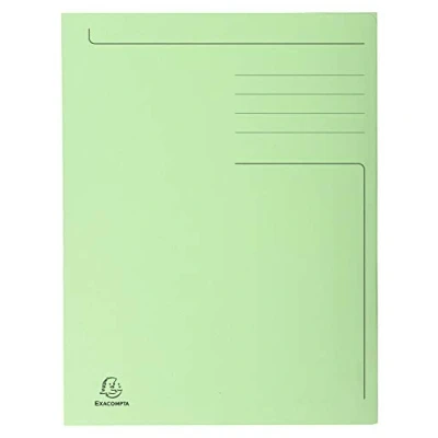 Afbeelding van Exacompta dossiermap Foldyne ft 24 x 32 cm (voor A4), lichtgroen, pak van 50 stuks