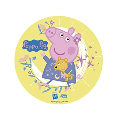 Image de Dekora Décoration Coméstible en Forme de Disque pour Gâteaux d&#039;Anniversaire Enfants Peppa Pig 15, 5 cm