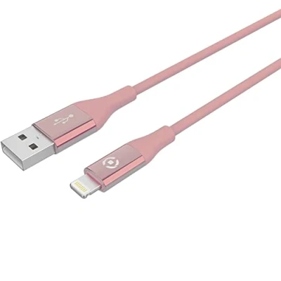 Afbeelding van USB Kabel Type C, 3 meter, Roze Siliconen Celly Feeling