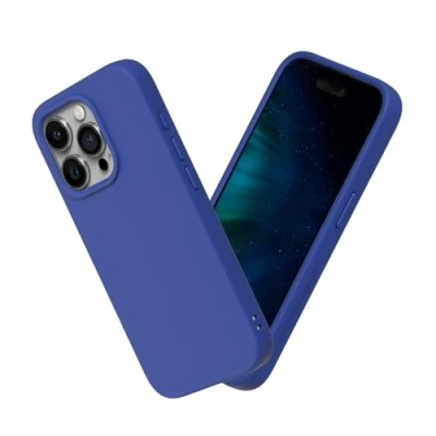 Afbeelding van RHINOSHIELD Hoesje compatibel met [iPhone 15 Pro Max] SolidSuit dunne hoes schokabsorberende technologie en premium matte afwerking blauw