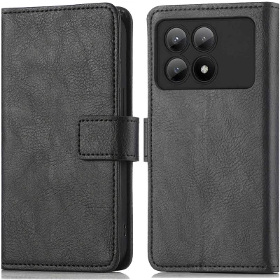 Afbeelding van iMoshion Hoesje Geschikt voor Xiaomi Poco X6 Pro Met Pasjeshouder Luxe Bookcase Zwart