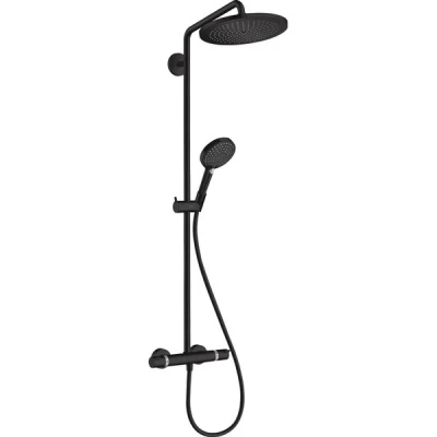 Afbeelding van Hansgrohe Croma select s showerpipe EcoSmart met thermostaat 28cm mat zwart