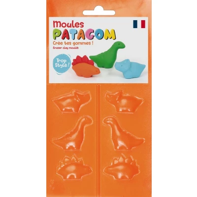 Afbeelding van Kunststof mal gum Klei Patagom Maak je eigen dino