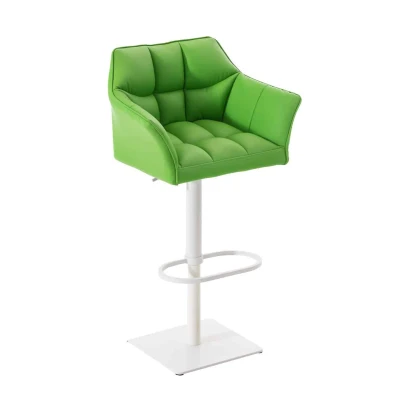 Afbeelding van Barkruk Sarpsborg Kunstleer Wit Frame Groen