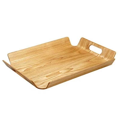 Afbeelding van Point Virgule Dienblad Met Handgrepen Houtkleur 55x40x5cm