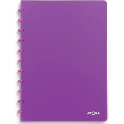 Afbeelding van Atoma Trendy Schrift, Ft A4, 144 Bladzijden, Geruit 5 Mm, Transparant Paars Schrift