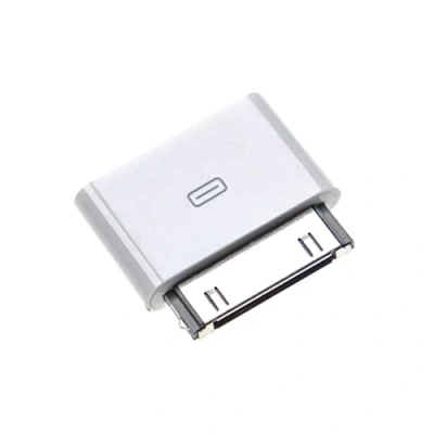 Afbeelding van vhbw Adapter compatibel met Apple iPod Classic, 30 GB, 40 GB digitale speler smartphone, micro USB kabel naar polige stekker, wit