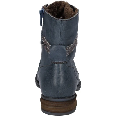 Afbeelding van Josef Seibel Veterboots blau, Dames, Maat: 40, Blau Leer