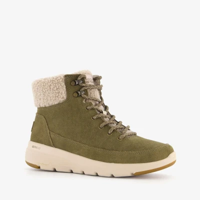 Afbeelding van Skechers Rugged FALL AIR Snowboots, Dames, Maat: 40, Kaki Leer/ synthetisch