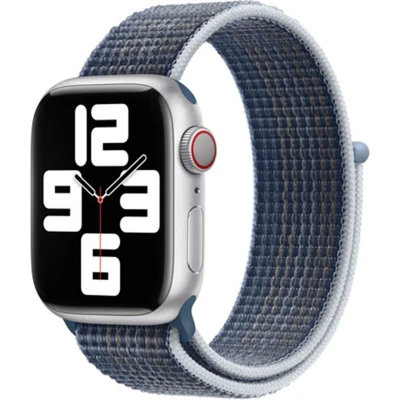 Afbeelding van Apple Watch geweven sportbandje Voor 3/4/5/6/7/8/SE 38/40/41mm Stormblauw