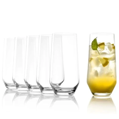 Afbeelding van STÖLZLE LAUSITZ 390ml glazen I waterglazen longdrinkglazen serie Revolution set van 6 groot sapglas loodvrij kristalglas vaatwasmachinebestendig top kwaliteit