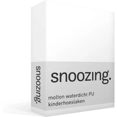 Afbeelding van Snoozing Molton Waterdicht PU Kinderhoeslaken Wiegje 40x80 cm Wit